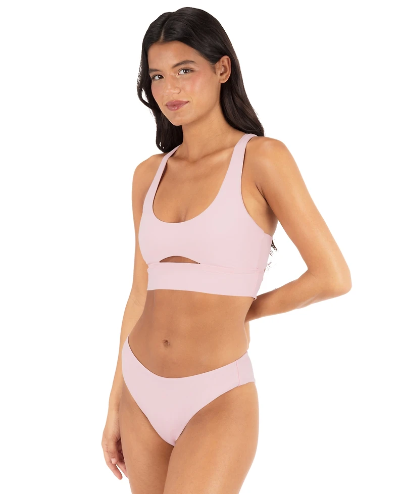 Hurley Women's Max Solid Cheeky Swim Bottoms