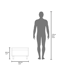 Fm Furniture Eclipse Duo Rack and Coffee Table with Open Shelves