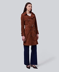 Furniq Uk Women's Leather Trench Coat