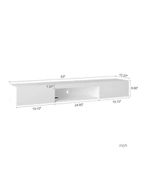 gaomon Wall Mounted Floating Tv Stand with Remote Control Cable Management Media Console Table Entertainment Center