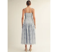 Arose Studio, Inc Women's Square Neck Midi Dress