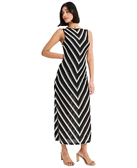 Donna Morgan Women's Crochet Sleeveless Midi Dress