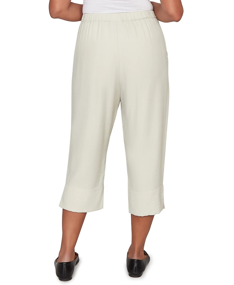 Alfred Dunner Petite Vintage Charm Relaxed Front Pocket Capri Pants