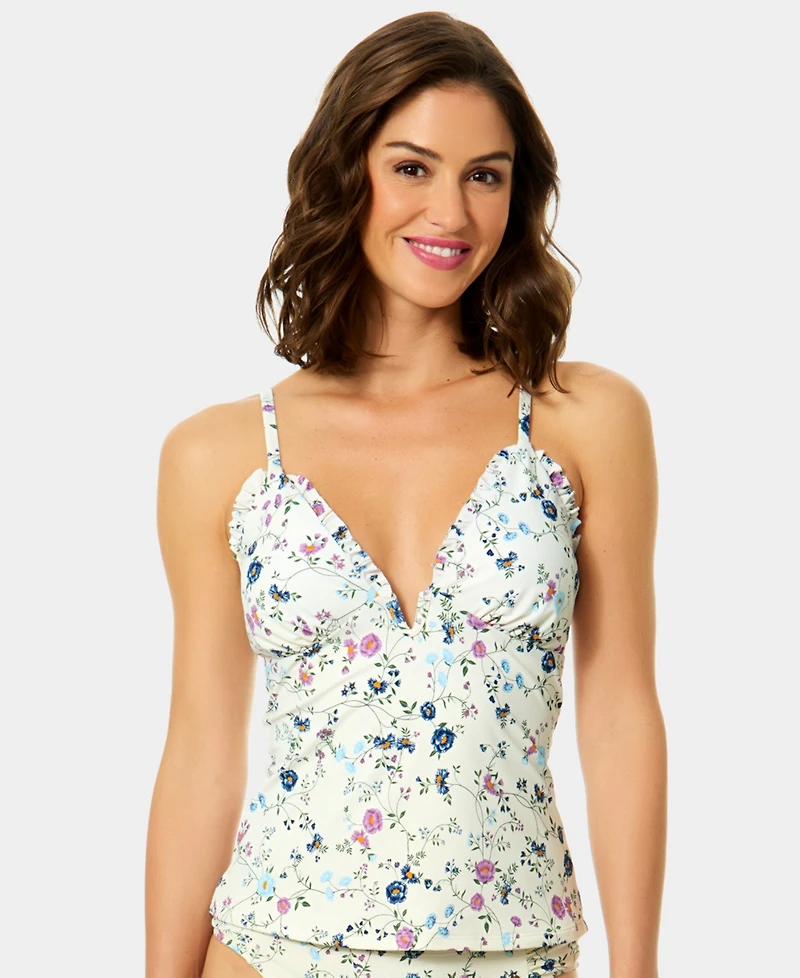 CeCe Women's V-Neck Tankini Top