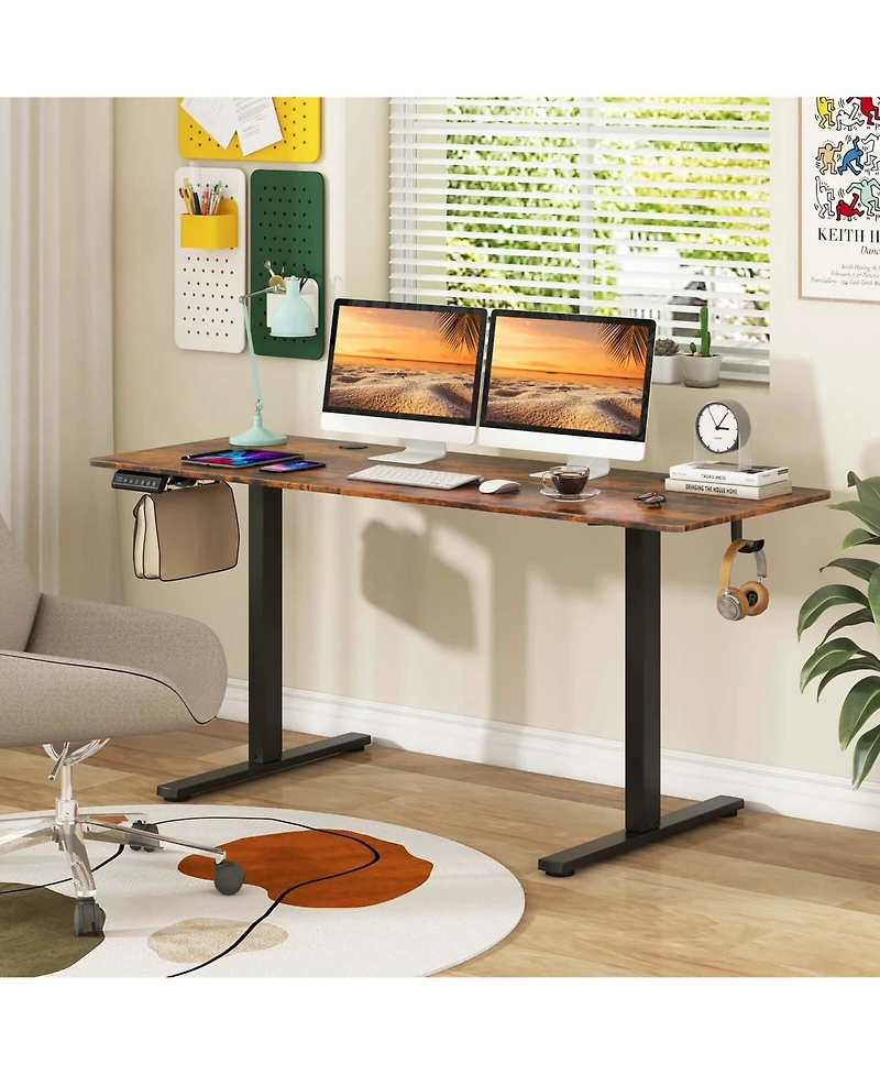63 x 24 Inch Sit Stand Desk Height Adjustable Electric Standing