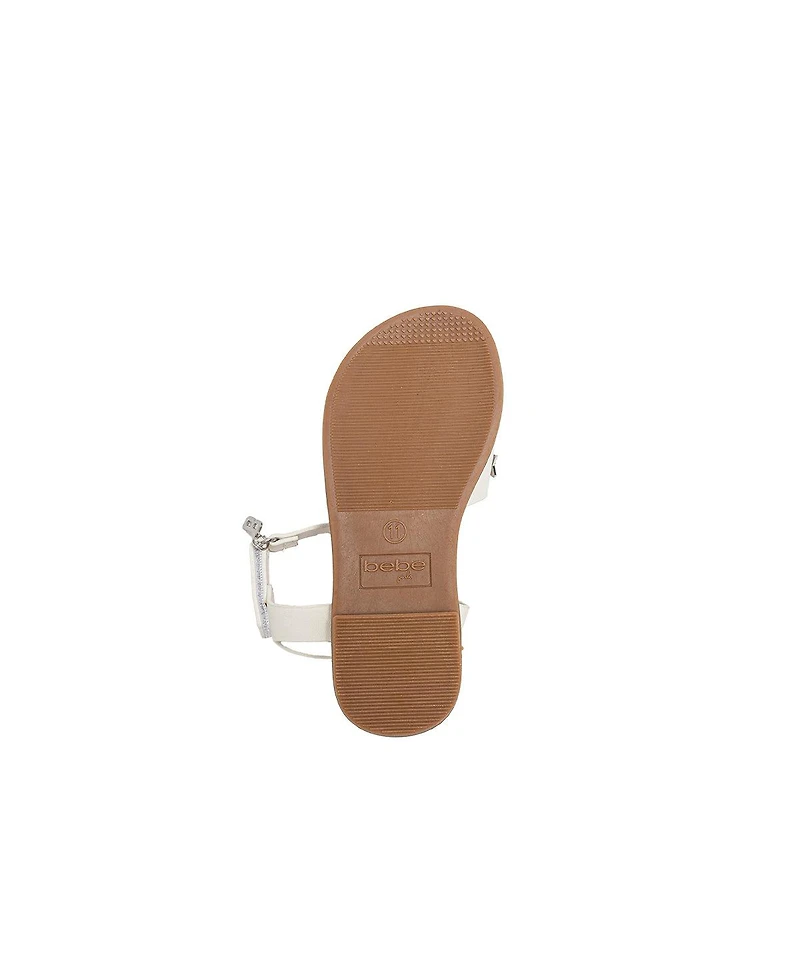 Bebe Girls Girl's Fashion Sandals – Dressy Shoes with Decorative Metal Charms