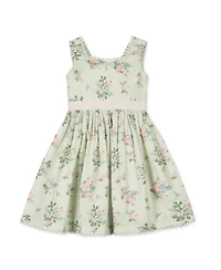 Hope & Henry Little Girls Organic Sleeveless Sateen Party Dress