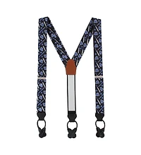 Trafalgar Men's Life Is Better with Baseball Novelty Silk Button End Suspenders