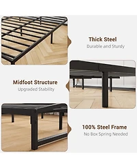 gaomon Metal Bed Frame,Platform Frame with Arch Design,10" Heavy Duty Strong Support Slats,Sturdy Mattress Foundation,Easy Assembly