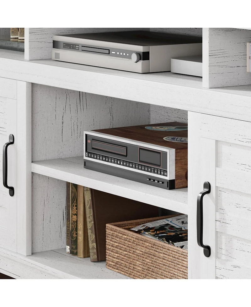 gaomon 70.9" Tv Stand, Entertainment Center with Adjustable Shelves, Farmhouse Tv Stand with Cabinet Doors,for Living Room