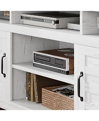 gaomon 70.9" Tv Stand, Entertainment Center with Adjustable Shelves, Farmhouse Tv Stand with Cabinet Doors,for Living Room