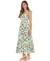 London Times Petite Square Neck Maxi Dress