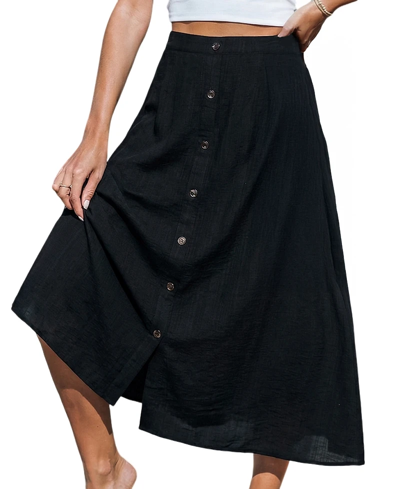 Cupshe Women's A-Line Button Closure Skirt