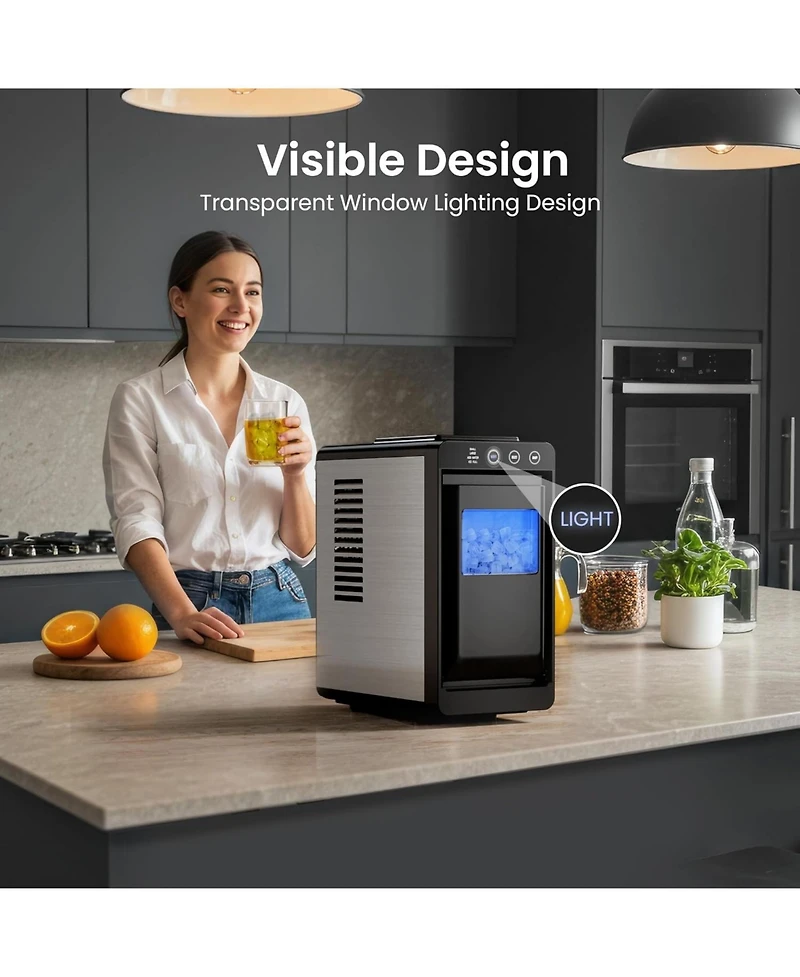 Antarctic Star Portable Ice Maker with Carry Handle, 26 lbs. Capacity & Self-Cleaning