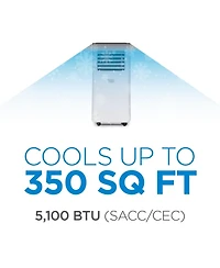 Black+Decker 8,000 Btu Portable Ac with WiFi and Remote, 3-in-1 Air Conditioner, Fan and Dehumidifier, App, Alexa and Google, Window Kit
