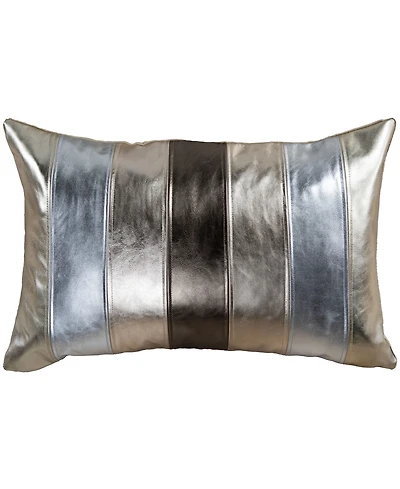 Rizzy Home Melissa Leather Decorative Pillow, 14" x 26"