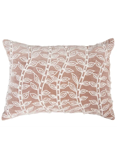 Rizzy Home Ella Cotton Velvet Decorative Pillow, 14" x 20"