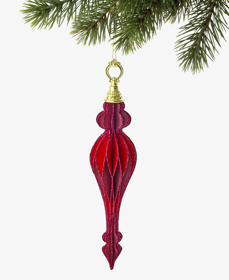 Holiday Lane Berry Tones Paper Finial Ornament, Macy's Exclusive