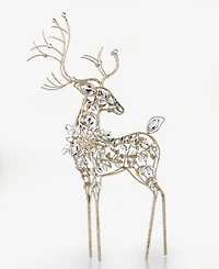 Holiday Lane Opulence Iron and Gem Deer Figurine, Macy's Exclusive