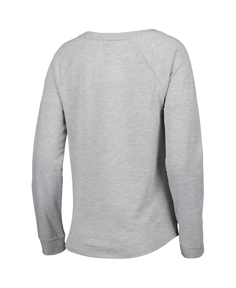 Outerstuff Juniors Heathered Gray Seattle Seahawks All Striped Up Raglan Long Sleeve T-Shirt