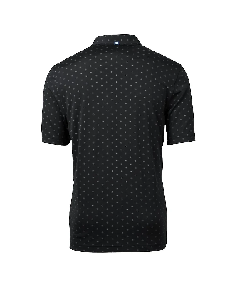 Cutter & Buck Men's Black Georgia Bulldogs Big Tall Virtue Eco Pique Tile Print Polo Shirt
