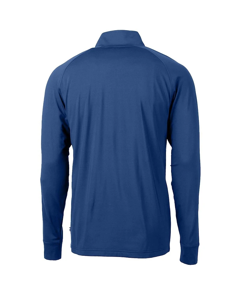 Cutter & Buck Men's Royal Ole Miss Rebels Adapt Eco Knit Stretch Quarter-Zip Pullover Sweatshirt