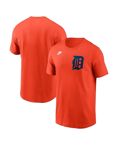 Nike Men's Orange Detroit Tigers Cooperstown Wordmark T-Shirt