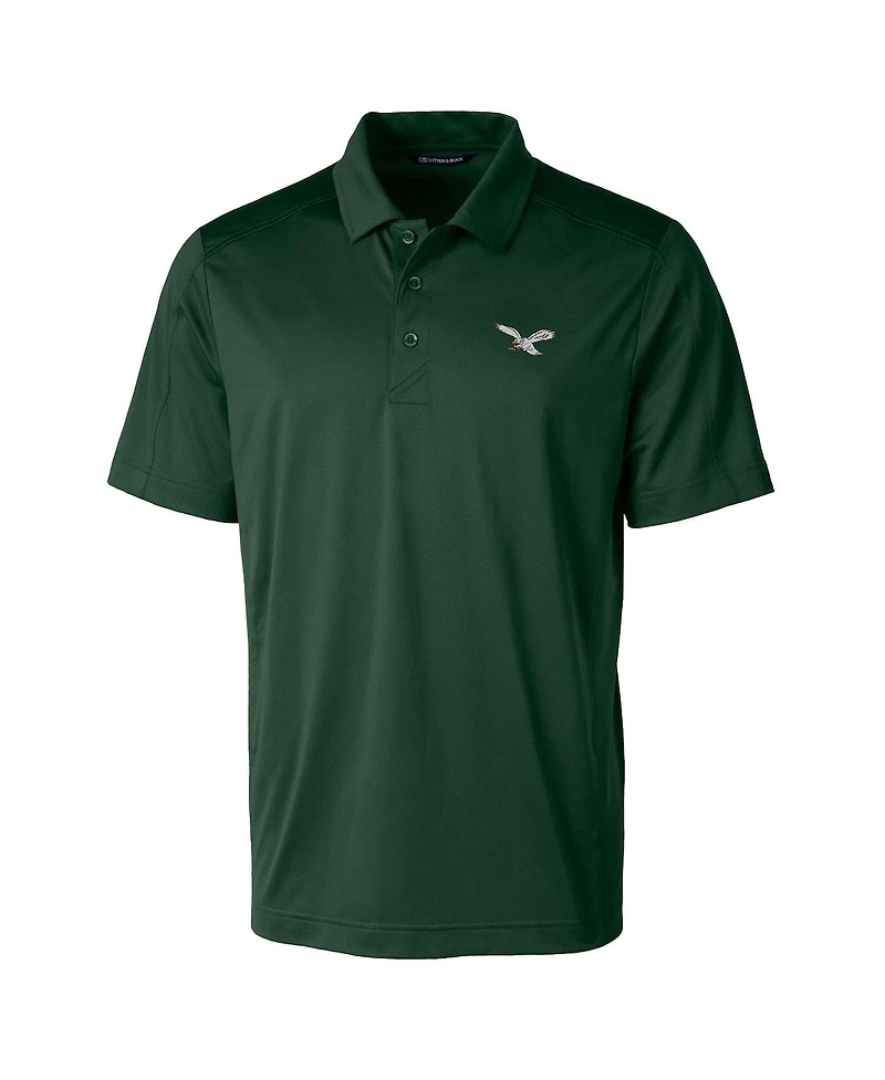 Cutter & Buck Men's Midnight Green Philadelphia Eagles Textured Stretch Short Sleeve Polo Shirt