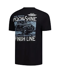 Checkered Flag Sports Men's Black Nascar 2-Spot Moonshine Finish Line T-Shirt