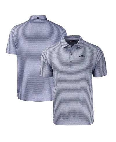 Cutter & Buck Men's Heather Navy Notre Dame Fighting Irish Forge Eco Heathered Stripe Stretch Polo Shirt