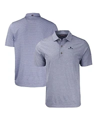 Cutter & Buck Men's Heather Navy Notre Dame Fighting Irish Forge Eco Heathered Stripe Stretch Polo Shirt