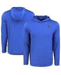 Cutter & Buck Men's Blue Creighton Bluejays Coastline Epic Comfort Eco Long Sleeve Hoodie