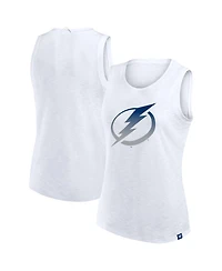 Fanatics Women's White Tampa Bay Lightning Slub Tank Top