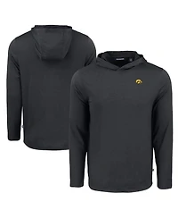 Cutter & Buck Men's Black Iowa Hawkeyes Coastline Epic Comfort Eco Long Sleeve Hoodie