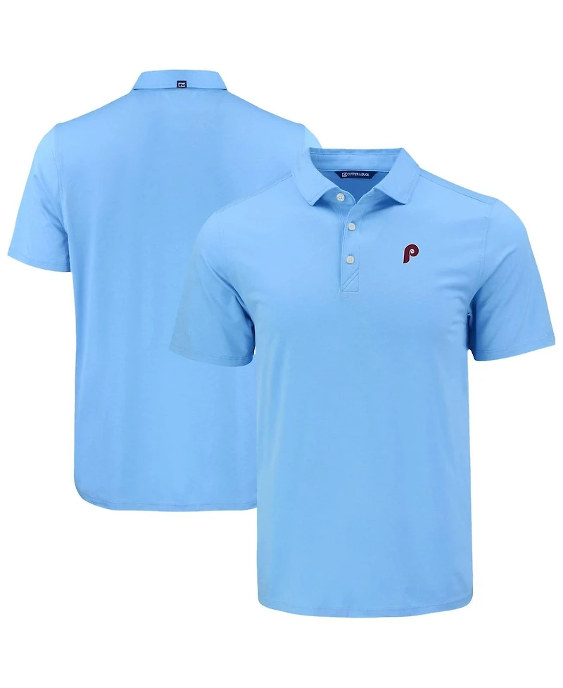 Cutter & Buck Men's Powder Blue Philadelphia Phillies Coastline Epic Comfort Eco Polo Shirt