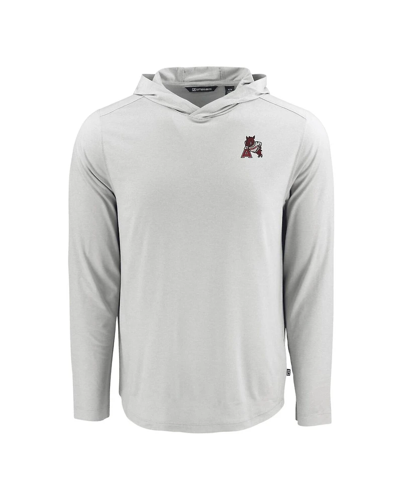 Cutter & Buck Men's Gray Arkansas Razorbacks Coastline Epic Comfort Eco Long Sleeve Hoodie