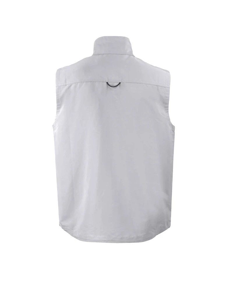 Cutter & Buck Men's Gray Notre Dame Fighting Irish Play Like A Today Charter Eco Full-Zip Vest