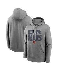 Nike Men's Heather Gray Chicago Bears Club Fleece Hoodie