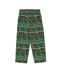 Outerstuff Baby Boys and Girls 2-Piece Newborn Green Miami Hurricanes Ugly Sweater Pajama
