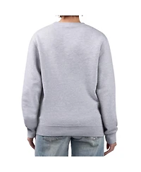 G-iii 4Her by Carl Banks Women's Gray New England Patriots Distressed Graphics Fleece Pullover Sweatshirt