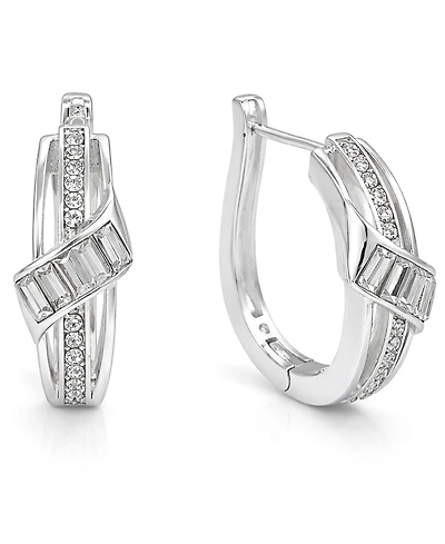 And Now This Crystal Hinged Hoop Earring
