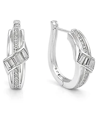 And Now This Crystal Hinged Hoop Earring