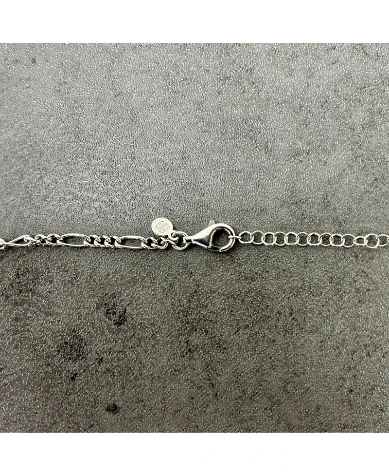 The Lovery Figaro Heart Padlock Necklace Sterling Silver