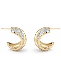 And Now This Crystal Double Teardrop C Hoop Earring