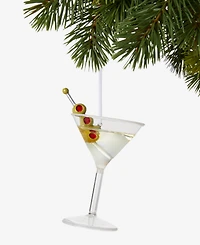 Holiday Lane Spirits Glass Martini Ornament, Macy's Exclusive