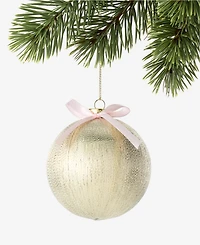 Holiday Lane Gilded Glamour Gilded Glamour Bow-Trim Satin Ball Ornament, Macy's Exclusive