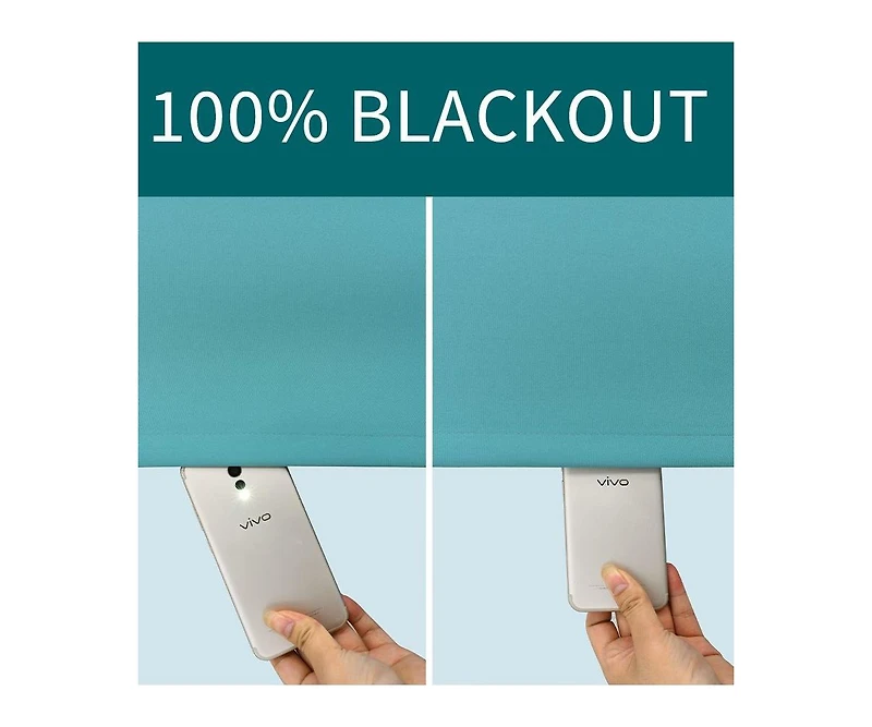 Kate Aurora Teal 2 Piece Grommet Top Blackout Curtain Panels For Extra Long Windows