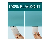 Kate Aurora Teal 2 Piece Grommet Top Blackout Curtain Panels For Extra Long Windows