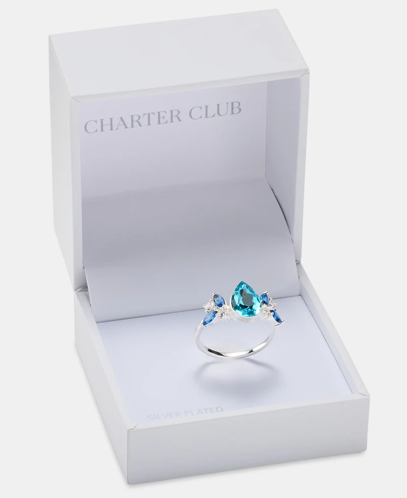 Charter Club Blue Crystal Ring, Macy's Exclusive