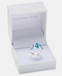Charter Club Blue Crystal Ring, Macy's Exclusive
